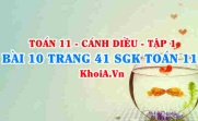 Bài 10 trang 41 SGK Toán 11 tập 1 Cánh Diều